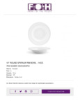 Front of The House DBO032WHP22 Spiral? 10White Round Porcelain Bowl with Rim - 6/Case
