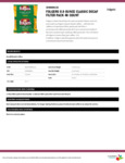 Folgers 110FGFP6122 Classic Decaf Coffee Filter Pack Specsheet