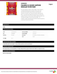 Folgers 110FGFP6239 Classic Roast Coffee Filter Pack Specsheet