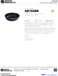 American Metalcraft AB104BK Specsheet