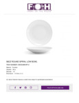 Front of The House DBO038WHP12 Spiral? 58 oz. White Round Porcelain Low Bowl - 6/Case Front of The House DBO038WHP12 Spiral? 58 oz. White Round Porcelain Low Bowl - 6/Case