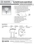 E.L. Mustee 12C Laundry Tub Sink Specsheet
