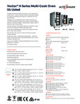 Alto-Shaam Vector Series Spec Sheet