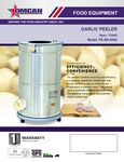 Garlic Peeler Spec Sheet
