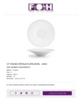Front of The House DBO040WHP12 Spiral? 44 oz. White Round Porcelain Flare Bowl - 6/Case Front of The House DBO040WHP12 Spiral? 44 oz. White Round Porcelain Flare Bowl - 6/Case