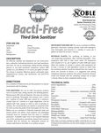 Noble Chemical Bacti-Free Spec Sheet