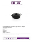 Front of The House DBO132BKC21 Kiln? 21 oz. Black Round Porcelain Ovenware Dish with Lid - 4/Case Front of The House DBO132BKC21 Kiln? 21 oz. Black Round Porcelain Ovenware Dish with Lid - 4/Case