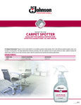 CARPET SPOTTER SCJP spec sheet CARPET SPOTTER SCJP spec sheet
