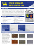 CLEANER RUST REMOVER 1G 4/CS spec sheet CLEANER RUST REMOVER 1G 4/CS spec sheet