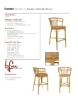 163PH28BNT_Roatan Bar Stool_Spec Sheet 163PH28BNT_Roatan Bar Stool_Spec Sheet