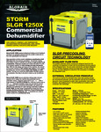 STORM 1250X YELLOW DEHUMIDIFIER spec sheet STORM 1250X YELLOW DEHUMIDIFIER spec sheet