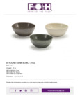 Front of The House DBO143DGP23 Kiln? 21 oz. Sage Round Porcelain Bowl - 12/Case