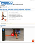 Wesco Adjustable Steel Forks Specsheet Wesco Adjustable Steel Forks Specsheet