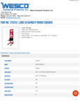 Wesco Steel Hand Winch Platform Stacker Specsheet