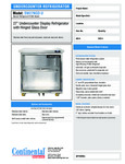 Continental Refrigerator SW27NGD-U Spec Sheet Continental Refrigerator SW27NGD-U Spec Sheet