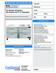 Continental Refrigerator SW60-N-BS-D Spec Sheet