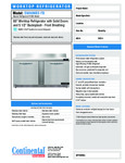 Continental Refrigerator SW60-N-BS-FB Spec Sheet Continental Refrigerator SW60-N-BS-FB Spec Sheet