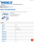 Wesco Deluxe 2-Shelf Plated Wire Mail Cart Specsheet