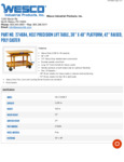 Wesco Manual Lift Table Specsheet