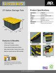 27G Storage Tote_Spec Sheet