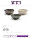 Front of The House DBO153DGP22 Kiln? 28 oz. Sage Oval Porcelain Bowl - 6/Case
