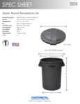 3202_32gal. Round Receptacle Lid_SPEC SHEET_2025 3202_32gal. Round Receptacle Lid_SPEC SHEET_2025
