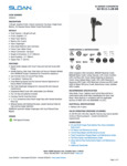 Sloan 3250314 Specsheet