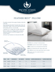 Focus Hospitality_FeatherBestPillow_Spec sheet