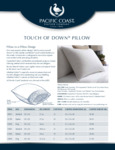 Focus Hospitality_TouchofDown_Spec Sheet