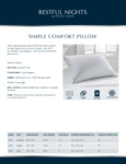 Focus Hospitality_SimpleComfort_Spec Sheet