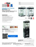 Benchmark USA Popcorn Machine Specsheet