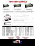 Benchmark USA Hot Dog Roller Grill Specsheet