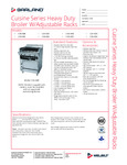 Garland Cuisine Series Spec Sheet Garland Cuisine Series Spec Sheet