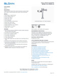 FLUSHOMETER SENSOR ROYAL EXPSD 1.6 GPF spec sheet FLUSHOMETER SENSOR ROYAL EXPSD 1.6 GPF spec sheet