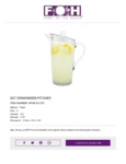 FOH 3 Qt. Drinkwise Pitcher