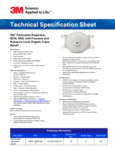 3M N95 Particulate Respirator 8214 Specsheet
