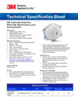 3M P95 Particulate Respirator 8576 Specsheet
