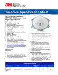3M P95 Particulate Respirator 8577 Specsheet