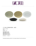 40 Oz. Oval Bowl_FOH Tides Collection