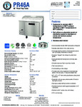 Hoshizaki PR46A Spec Sheet