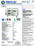 Hoshizaki PR67A-D2 Spec Sheet