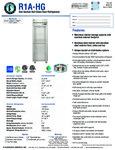 Hoshizaki R1A-HG Spec Sheet Hoshizaki R1A-HG Spec Sheet