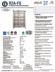 Hoshizaki R2A-FG Spec Sheet Hoshizaki R2A-FG Spec Sheet