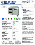 Hoshizaki SR48A-18MD2 Spec Sheet Hoshizaki SR48A-18MD2 Spec Sheet