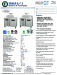 Hoshizaki SR48A-12 Spec Sheet Hoshizaki SR48A-12 Spec Sheet