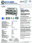 Hoshizaki SR72A-30MD6 Spec Sheet Hoshizaki SR72A-30MD6 Spec Sheet