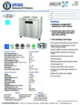 Hoshizaki UR36A Spec Sheet Hoshizaki UR36A Spec Sheet