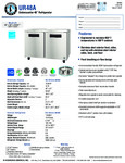 Hoshizaki UR48A Spec Sheet Hoshizaki UR48A Spec Sheet
