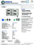 Hoshizaki UR60A-D4 Spec Sheet