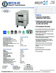 Hoshizaki WF27A-D2 Spec Sheet Hoshizaki WF27A-D2 Spec Sheet